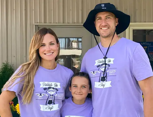Jessica, Peyton, and Cody smiling for the camera