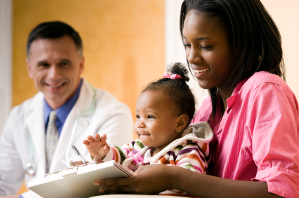 Doctor with patient