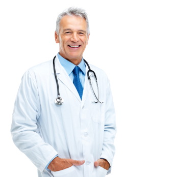 Doctor in lab coat